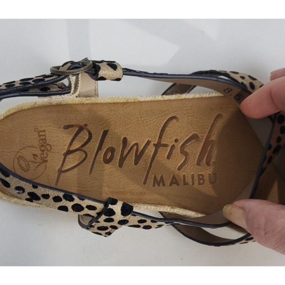 Blowfish Malibu Leopard Print Granola Rope Strappy Sandals Womens Size 8 - Picture 8 of 9